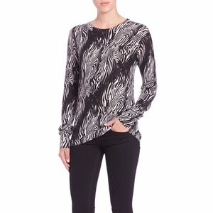 Equipment Femme Sloane Cashmere Zebra Print Sweater